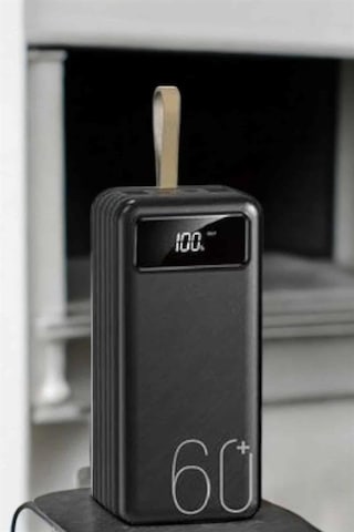 Powerbank 60.000 Mah 4 Portlu Uzun Şarj Süreli Dijital Göstergeli Aklby-bsva58 Standart
