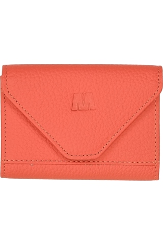 Mft Leather Hakiki Deri Kadın Akordiyon Cüzdan Mia 2190 Flother Mat Turuncu