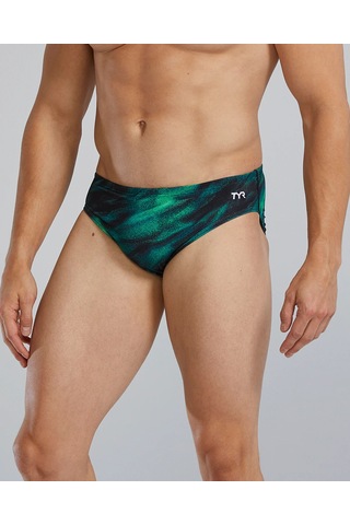 Tyr Durafast Elite Erkek Brief Mayo - Soren Siyah - Yeşil