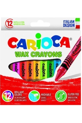 Carioca Wax Crayons Yıkanabilir Pastel Boya Kalemi 12'Li N11.4202 Carioca Wax Crayons Yıkanabilir Pastel Boya Kalemi 12'Li N11.4202