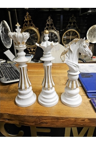 Satranç Takımı Biblo Beyaz -cengizhan Unaler