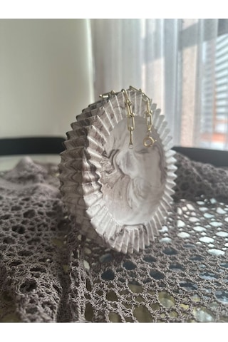 Fitilli Tasarım Takı Tabağı - Dekoratif Tabak - 14.5 Cm