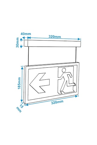 Arsel Aes-26223-l Onled-lite Acil Çıkış Yönlendirme Armatürü Sürekli Ve Kesintide 180 Dak. Yanan 20xf Led