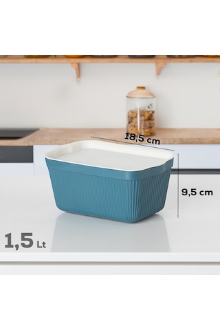 Porsima 1037 6'lı Çok Amaçlı Erzak Bakliyat Saklama Kabı 1,5 L Çok Renkli