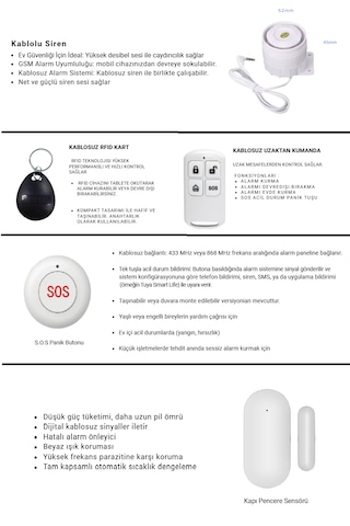 Obiem Akıllı Güvenlik Pet Destekli Alarm Sistemleri + Dış Mekân Ptz Hd Kamera - Ev Ve Iş Yeri Güneş Enerjili Dış Sirenli- Standart Plus