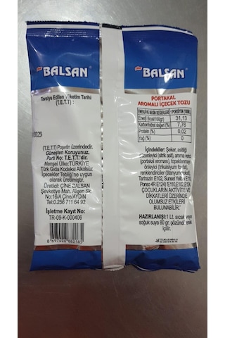 Balsan Toz Portakal Sıcak İçecek Çay 250 G
