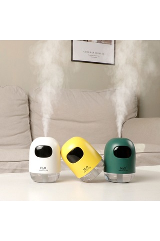 Suofeng Usb Beslemeli Aromaterapi Işıklı Hava Nemlendirici, 2 Sprey Modu, Renkli Gece Lambası, 200ml Kapasite, Mini Boyut Beyaz