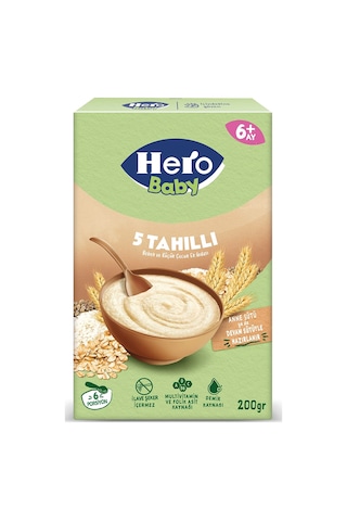 Hero Baby 5 Tahıllı Sütsüz 200g X3