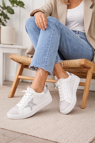 Dadwolf Yıldızlı Sneaker Golden Ghost Super Star Ball Star Hi Star Running Sole Dad Star Rahat Hakiki Deri Beyaz Gümüş Silver