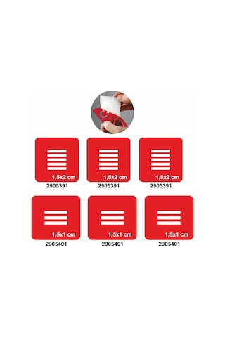 Parmak İçin Çizgi Deseni Set Geçici Dövme Kına Şablonu