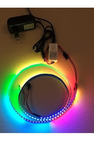 Ws2812B Tak çalıştır vaziyette Argb 144Lü Şerit Led 5V