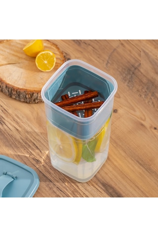 Porsima 1110 Detoks Sürahi & Limonluklu Matara Şeffaf-mavi 2 Lt