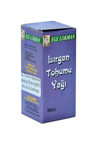 Ege Lokman Isırgan Tohumu Yağı 20 ML