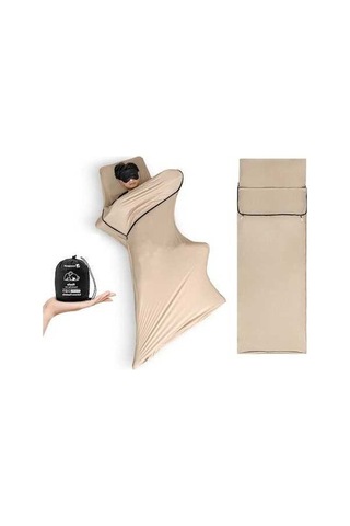 Pazly Yumuşak Nefes Alabilir Uyku Tulumu İçliği - Hafif Bej, Kir Ve Ter Bariyeri Bej