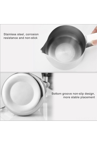 Padalink 600ml Gümüş 304 Paslanmaz Çelik Kahve Latte Kapı, Sicaklık Telli Uçlu Süt Köpük Kuvveti, Ev Ve Café İçin Anti-parlak Ve Dayanıklı Gümüş