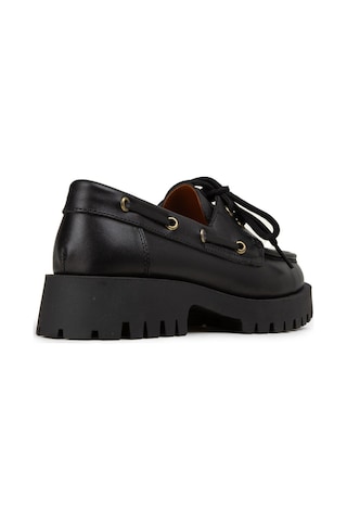 Deery Kadın Hakiki Deri Siyah Marin Loafer - 02036zsyhc02
