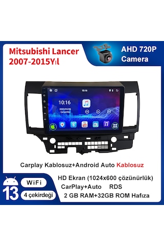 Mitsubishi Lancer 2007-2015yıl 2gb Ram 32gb Rom Carplay Multimedy