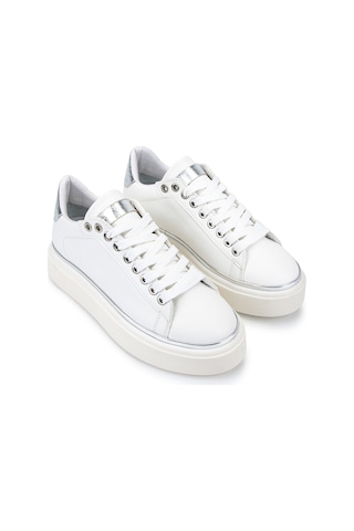 Tamer Tanca Kadın Suni Deri Beyaz/gümüş Sneakers & Spor Ayakkabı 1009 2734 Bn Ayk Y26 Beyaz/sılver Beyaz - Gümüş
