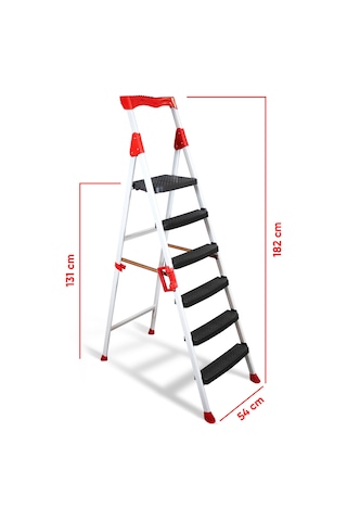 Ze Zigana Ev Gereçleri Elegance 5+1 Geniş Basamaklı Kolay Taşıma Aparatlı Merdiven
