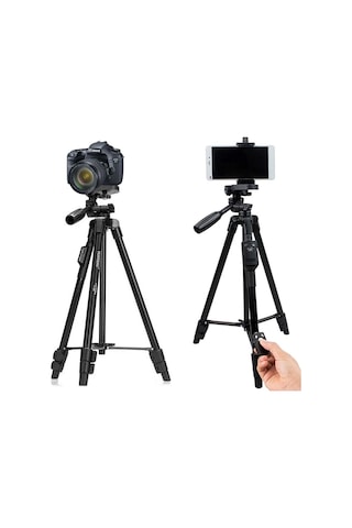 Yunteng 3388 Telefon ve Kamera İçin Bluetooth Kumandalı Tripod 146 CM