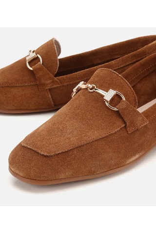 Hotiç Kadın Süet Deri Taba Tokalı Günlük Loafer 01ayh320500a340 01ayh320500a340