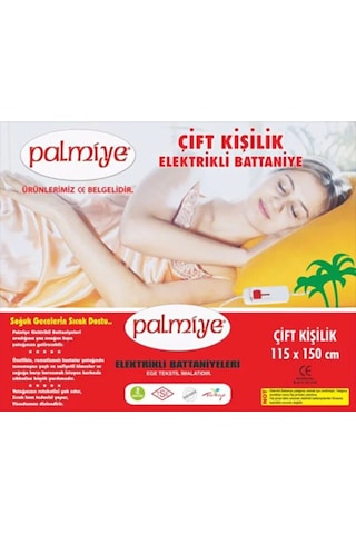 Palmiye Çift Kişilik Elektrikli Battaniye Süngerli Diğer