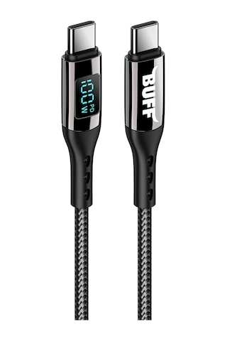 Buff Bl73 100w Type-c To Type-c 1.2m 5a Pd Dijital Ekranlı