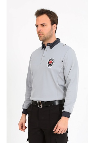 Yeni Tip Kamu Personel Özel Güvenlik Kışlık Erkek Sweatshirt İçi Şardonlu Gri