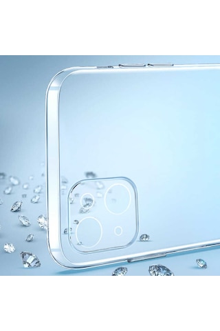 Goocamp Apple iPhone 13 Mini Uyumlu Blok Kılıf-renksiz Renksiz