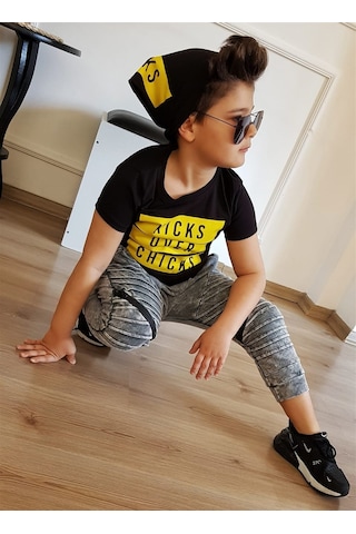 Turuncu Gardrop Kicks Over Fular Detay Erkek Çocuk Takım Çok Renkli