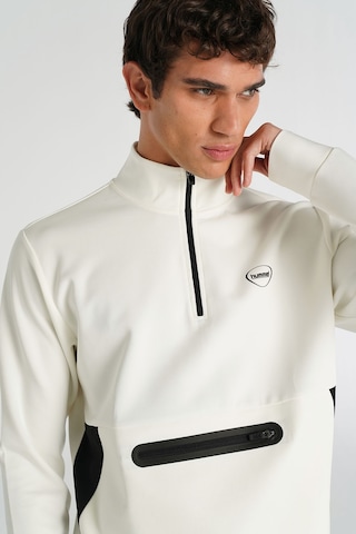 Hummel Loton Yarım Fermuarlı Sweatshırt 922255-9003 Beyaz