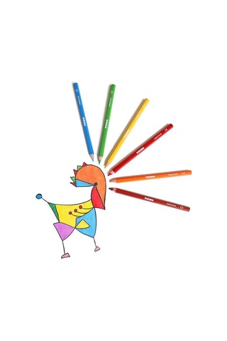 Primo Maxi Kuru Boya Kalemi 12 Renk Renkli