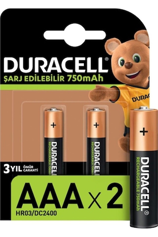 Duracell Şarj Edilebilir Aaa 750 Mah Pil 2 Li Paket