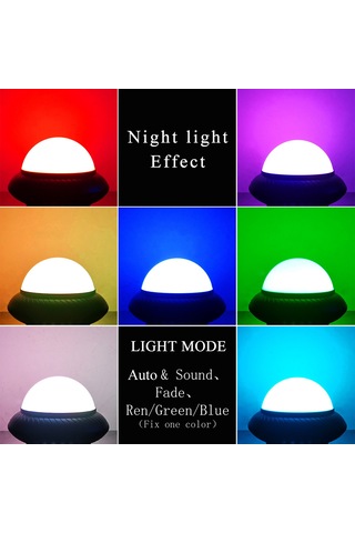 Geeksen Usb Şarjlı 2'li 1 Arada Gece Lambası Ve Parti Işığı - Mini Sihirli Top Diğer