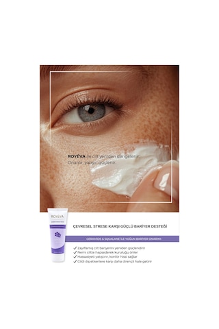 Royéva Hassas ve Kuru Ciltler İçin Bariyer Onarıcı ve Nemlendirici Krem 50 ML