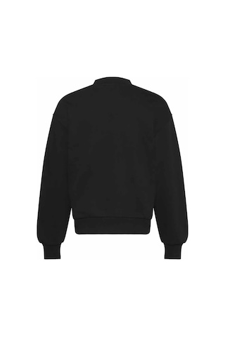Calvin Klein Kadın Bisiklet Yaka Logolu Sweatshirt - Siyah-8424 Na Black