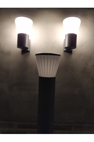 Dekoratif E27 Bahçe Aplik Antrasit