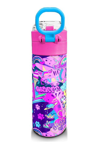 Coral High Kids Grafiti Desenli Pipetli Ve Direkt İçim Çelik Termos 500 Ml 31961 Desenli