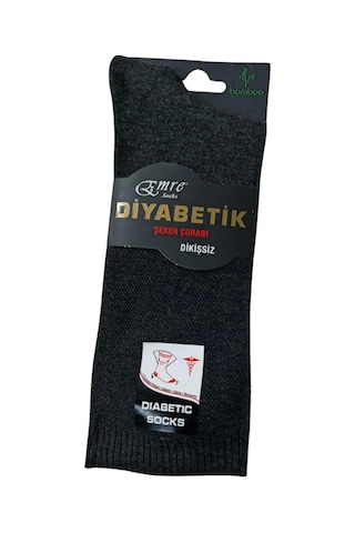 Emre Erkek Diyabetik Bambu Çorap 6 Adet Asorti