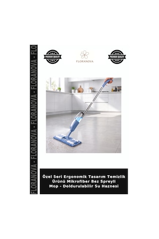 Özel Seri Ergonomik Tasarım Temizlik Ürünü Mikrofiber Bez Spreyli Mop - Doldurulabilir Su Haznesi Çok Renkli