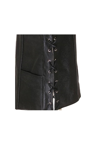 Hakiki Deri Siyah Cooper Ipli Erkek Deri Yelek Kahverengi