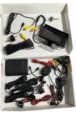 12V Park Sensörü Gece Görüşlü Kamera Ekran 4.3" Lcd 22.5 Mm Siyah N11.1