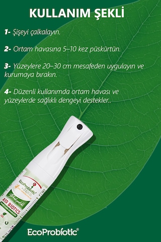 Probiyotikli Air Biotics Koku Giderici Sprey Hava Temizleyici Doğal Temiz Ekolojik Ortamlar 300ml