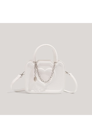 Charhp&kejnt Çok Yönlü Moda Çapraz Askılı Çanta Küçük Kare Çanta Beyaz