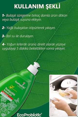 Probiyotikli Bulaşık Jeli 400 Ml Temiz İçerikli, Çevre Dostu, Ağır Kimyasal İçermez