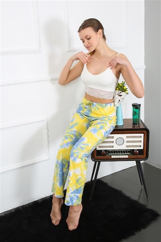 Akbeniz Kadın Pamuklu Alt Pijama 27466 - M Sarı
