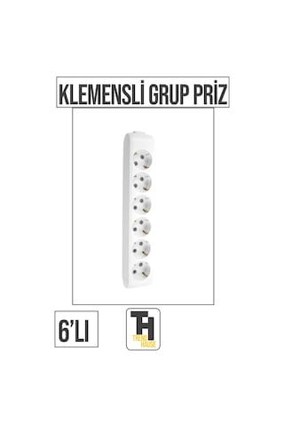6'lı Klemensli Grup Priz