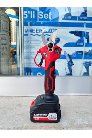 Kimmeer Plus 21v Çift Akülü Bahçe Seti Profesyonel Çelik Şanzımanlı Dal Budama Makası Ve Şarjlı Testere 2 Bataryalı, Çantalı Bahçe Ve Budama Takımı