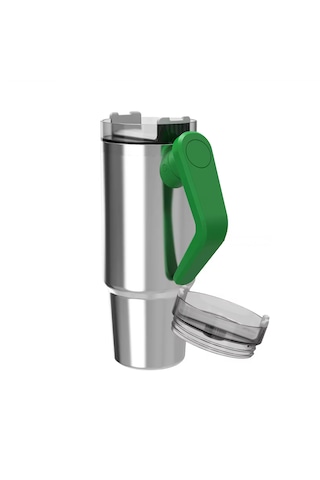 Mufunye The Iceflow Flip Straw Pipetli Termos Bardak 30oz 950ml ,gümüş Gümüş