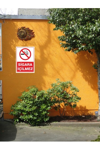Sigara İçilmez Uyarı Levhası Arkası Yapışkanlı Sticker